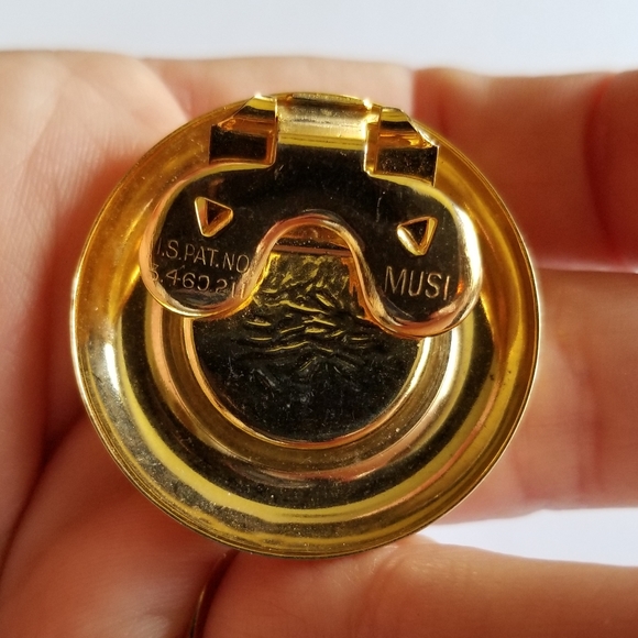 Vintage Musi shoe clips gold tone faux pearl round - Picture 7 of 9